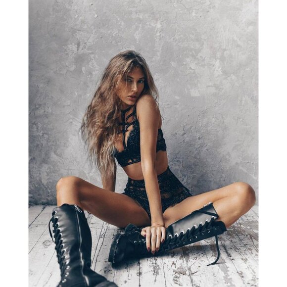 Agent Provocateur Davinah SOIREE Black Brief AP2 Small NWT $645 - Picture 7 of 16